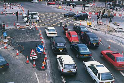 Vauxhall Cross traffic interchange